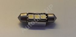 Led žárovka Canbus 12V 3 led sufit 36mm bílá